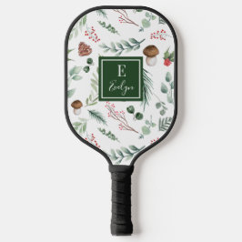 Sage Green Holiday Personalized Pickleball Paddle
