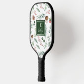 Sage Green Holiday Personalized Pickleball Paddle (Links)