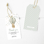 Sage Green Hot Air Balloon Baby Shower Cadeaulabel