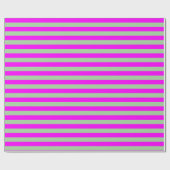 Sage Green Hot Pink Stripe Pattern Modern Cadeaupapier (Vlak)