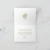Sage Green Hydrangea Thank You Card Bedankkaart (Binnen)