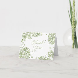 Sage Green Hydrangea Thank You Card Bedankkaart