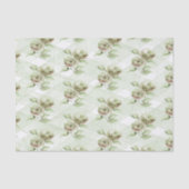 Sage Green Hydrangea Tissue Paper Tissuepapier (Voorkant)
