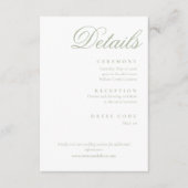 sage green  informatiekaartje (Voorkant)