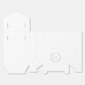 Sage Green Initialen bruiloft Bedankdoosjes (Ongevouwen)