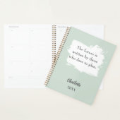 Sage green inspirational quote 2026 planner (Display)