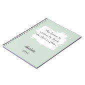 Sage green inspirational quote notitieboek (Linkerzijde)