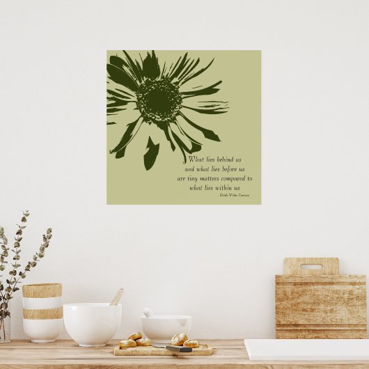 Sage Green Inspirerend Floral Poster (Keuken)