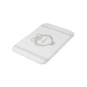 Sage Green Irish Celtic Swan Love Knot Family Name Badmat (Gekanteld)