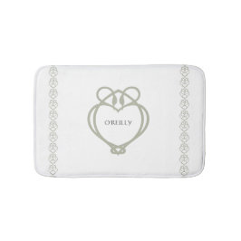 Sage Green Irish Celtic Swan Love Knot Family Name Badmat