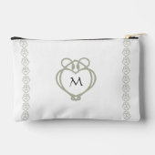 Sage Green Irish Celtic Swan Love Knot Monogram Etui (Achterkant)