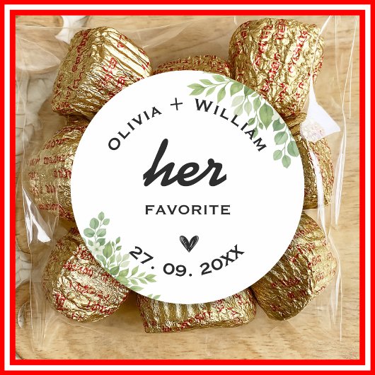 Sage Green is haar favoriete favoriet Ronde Sticker