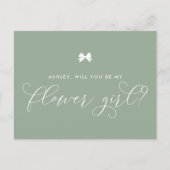 Sage Green is m'n Kaart op Bloemenmeisje (Voorkant)