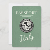 Sage Green Italië Paspoort Save The Date (Voorkant)