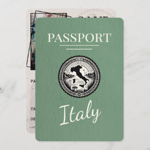 Sage Green Italië Paspoort Save The Date