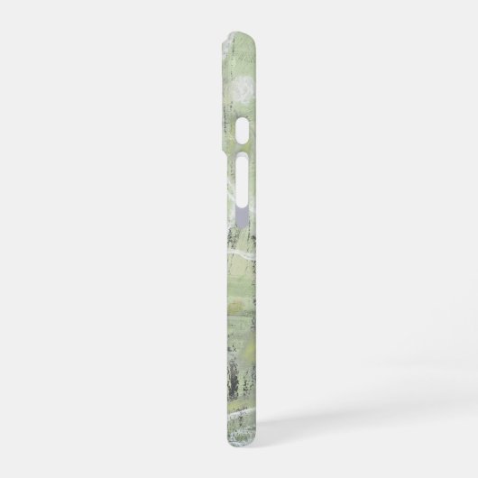 Sage Green Ivory Abstract Design iPhone 16 Hoesje (Linkerkant)