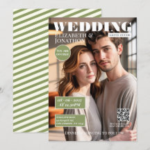 Sage Green & Ivory Magazine Trouwfoto