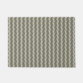 Sage Green Jagged Stripes   Deurmat