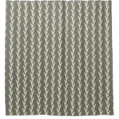 Sage Green Jagged Stripes   Douchegordijn (Voorkant)