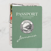 Sage Green Jamaica Passport Bewaar de datum Save The Date (Voorkant / Achterkant)