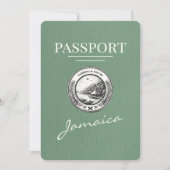 Sage Green Jamaica Passport Bewaar de datum Save The Date (Voorkant)