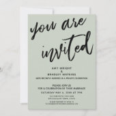 Sage Green Je bent uitgenodigd na het huwelijk. Kaart (Voorkant)
