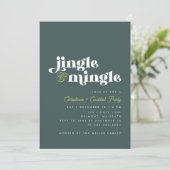 Sage Green Jingle Mingle Modern Kerstfeest Kaart (Staand voorkant)