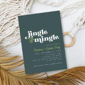 Sage Green Jingle Mingle Modern Kerstfeest Kaart