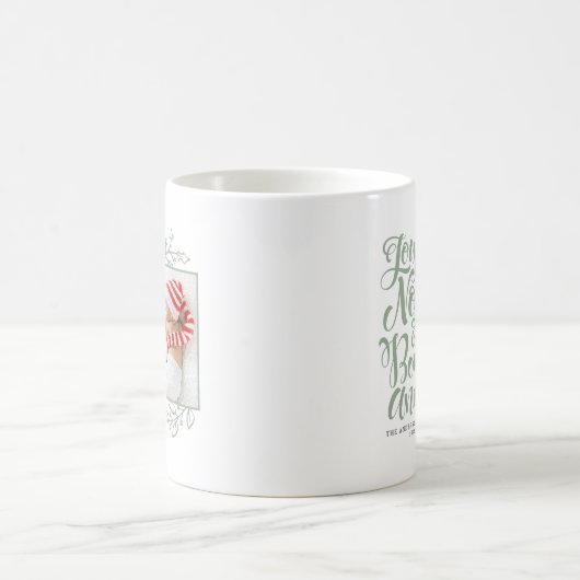 Sage Green Joyeux Noël en Bonne Année Foto Koffiemok (Center)