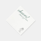 Sage Green juicht elegante gepersonaliseerde bruil Servet (Hoek)