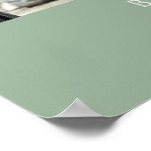 Sage Green Keepsake: gepersonaliseerde bruiloft we Poster (Hoek)