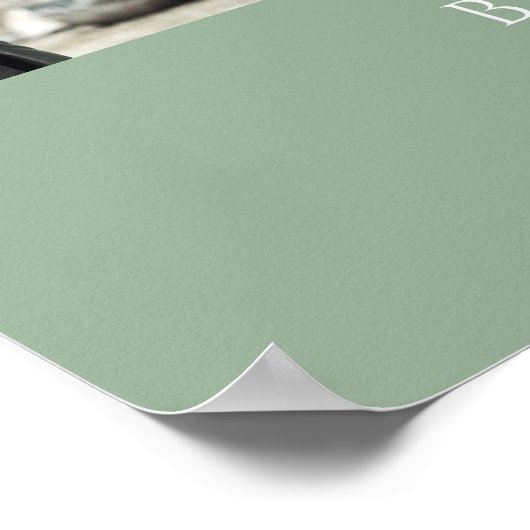 Sage Green Keepsake: gepersonaliseerde bruiloft we Poster (Hoek)