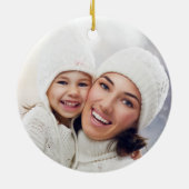 Sage Green Kerstkrans Vakantie Keramisch Ornament (Achterkant)