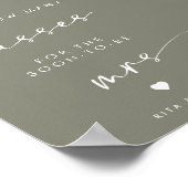 Sage Green Kisses voor Mrs Vrijgezellenfeest Game  Poster (Hoek)