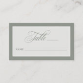 Sage Green | Klassieke en Luxe bruiloft flat Plaatskaartje (Voorkant)
