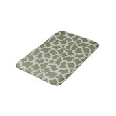 Sage Green Koe Print Badmat (Gekanteld)