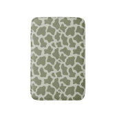 Sage Green Koe Print Badmat (Voorkant Verticaal)
