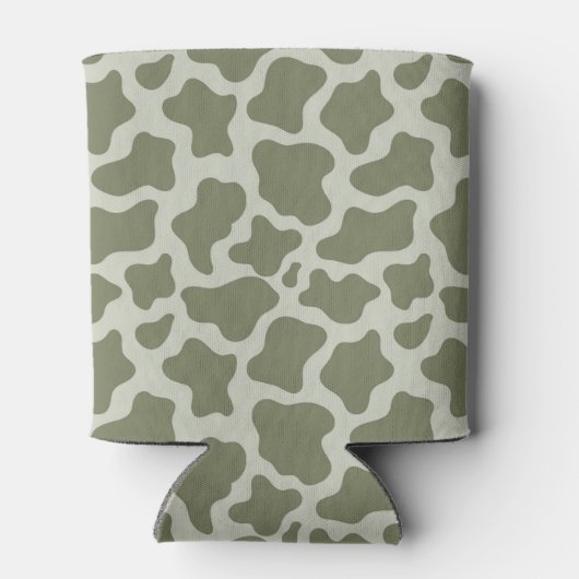 Sage Green Koe Print Blikjeskoeler (Achterkant)