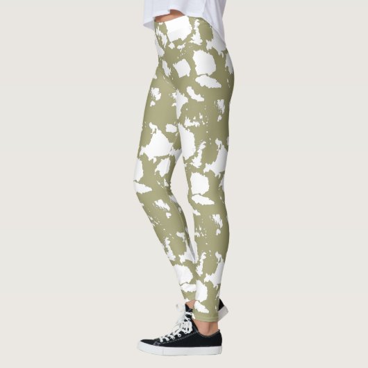 Sage Green Koe Print Leggings (Links)