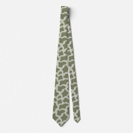 Sage Green Koe Print Stropdas
