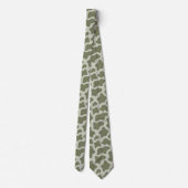 Sage Green Koe Print Stropdas (Achterkant)