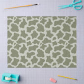 Sage Green Koe Print Tissuepapier (Craft)