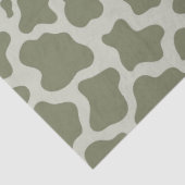 Sage Green Koe Print Tissuepapier (Detail)