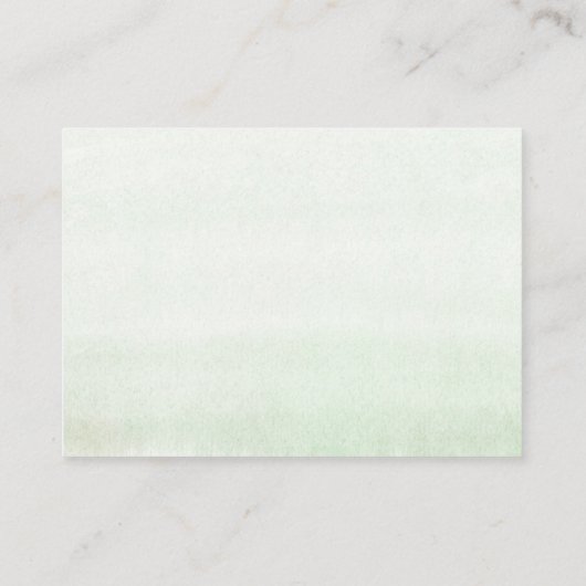 Sage Green laat boeken achter voor Baby Informatiekaartje (Achterkant)