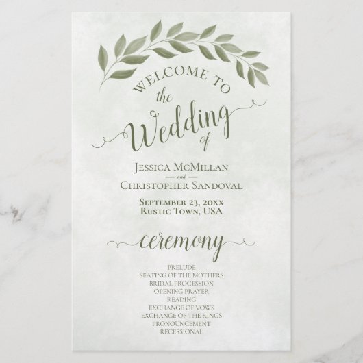 Sage Green laat het programma Elegant Budget Weddi (Voorkant)
