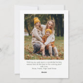 Sage Green Lace Christmas Bow Ribbon 2 Photo Feestdagenkaart (Achterkant)