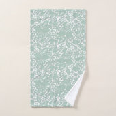 Sage Green Lace Design BATHROOM TOWEL SET Bad Handdoek (Handdoek)