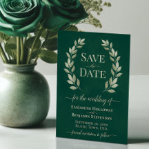 Sage Green Laurel Leaves Elegant Emerald Wedding