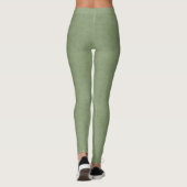 Sage Green Leaf geborduurde Leggings (Achterkant)