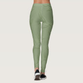Sage Green Leaf geborduurde Leggings (Achterkant)